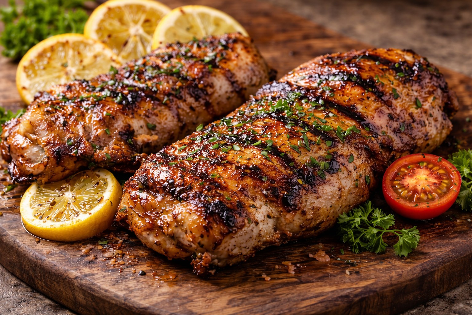 Grilled Boneless chicken thighs